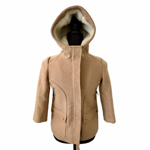 J. Crew Crewcuts Chateau Parka Camel Size 6-7 Italian Stadium Cloth Wool Blend